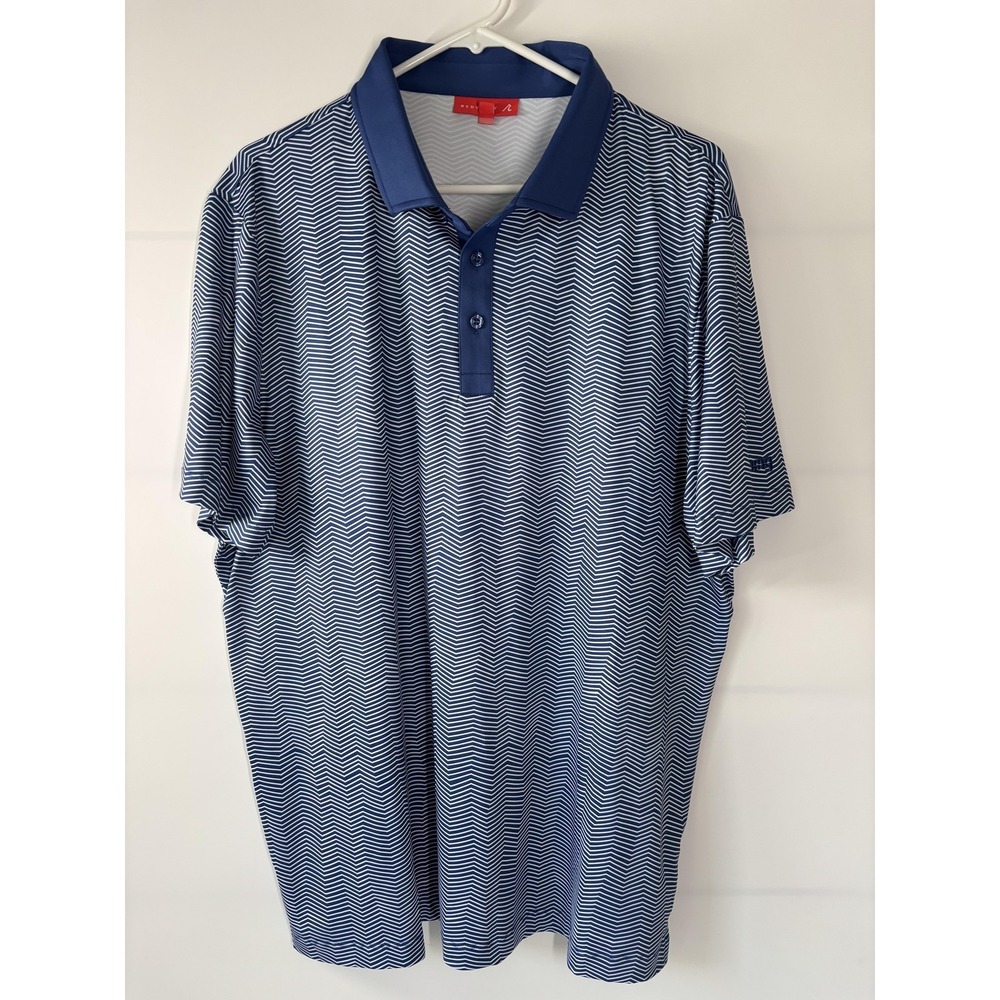 Redvanly Polo Shirt Mens XL Blue Golf Performance Stretch Short Sleeve‎ Ping